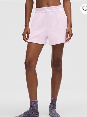 Lululemon Softstreme high rise short 4" pink organza